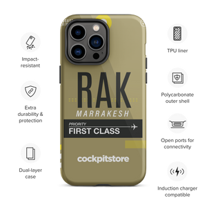 RAK - Marrakesh iPhone Tough Case mit Flughafencode