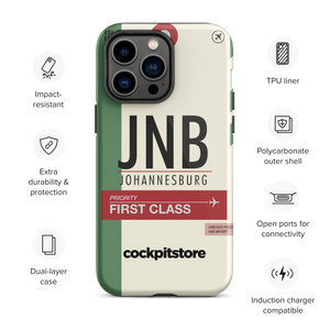 JNB - Johannesburg iPhone Tough Case mit Flughafencode