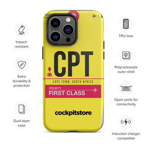 CPT - Cape Town iPhone Tough Case mit Flughafencode