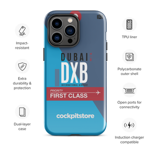 DXB - Dubai iPhone Tough Case mit Flughafencode