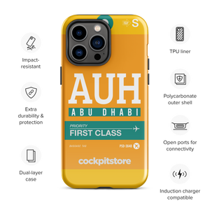 AUH - Abu Dhabi iPhone Tough Case mit Flughafencode