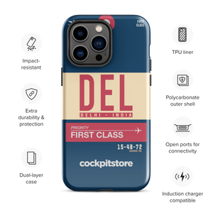 DEL - Delhi iPhone Tough Case mit Flughafencode