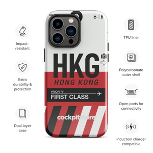 HKG - Hong Kong iPhone Tough Case mit Flughafencode
