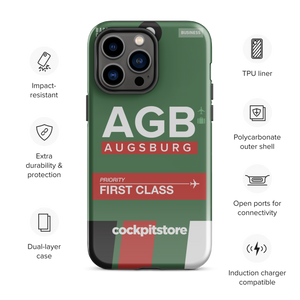 AGB - Augsburg iPhone Tough Case mit Flughafencode