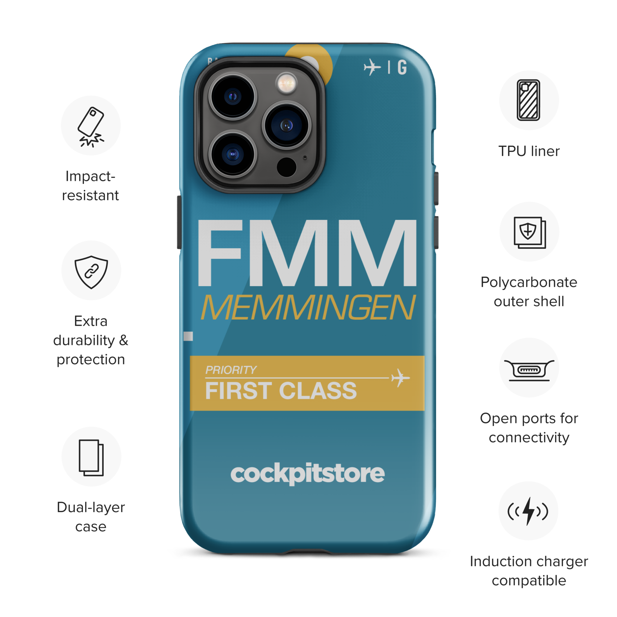 FMM - Memmingen iPhone Tough Case mit Flughafencode