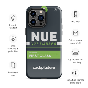 NUE - Nuremberg iPhone Tough Case mit Flughafencode