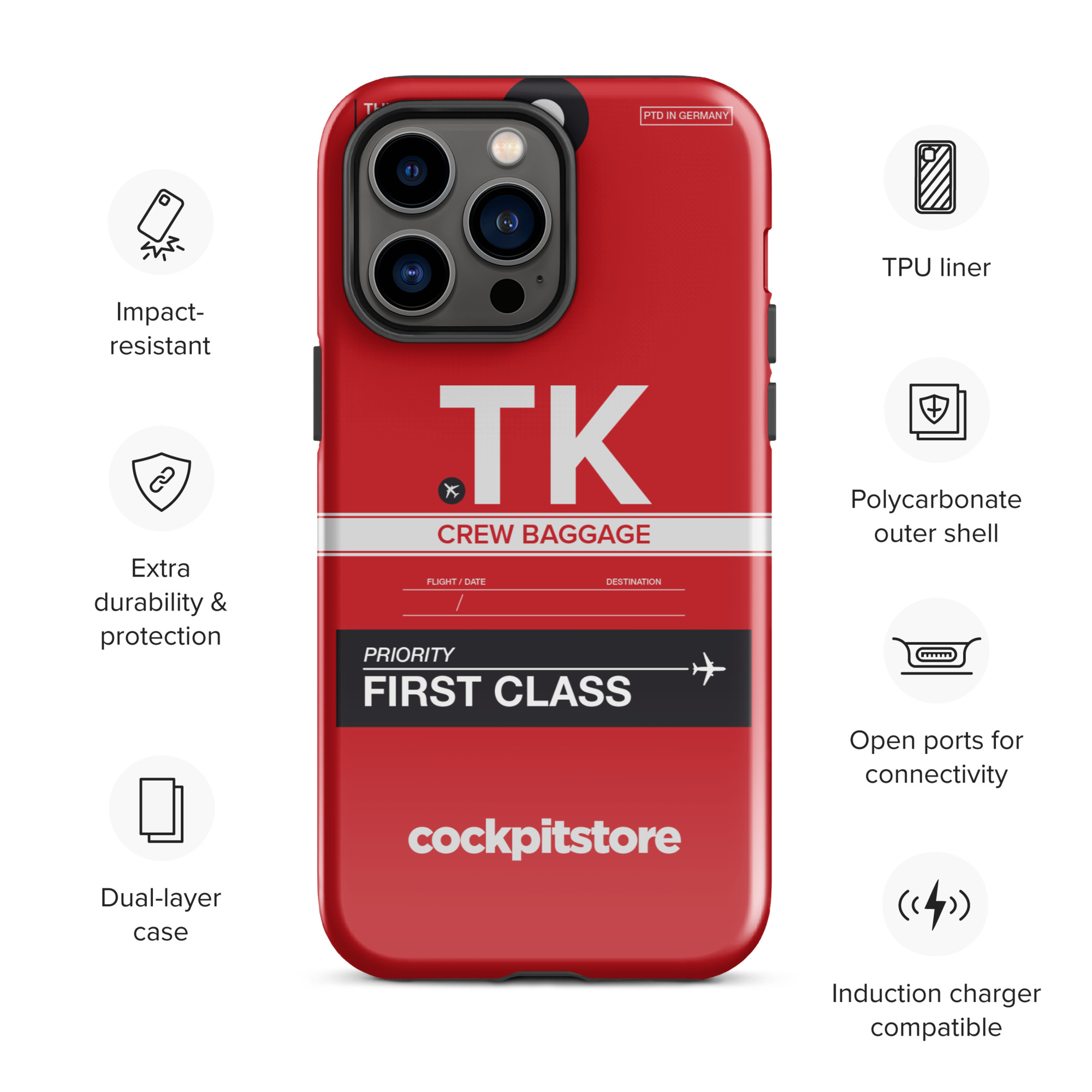 TK iPhone Tough Case mit Flughafencode