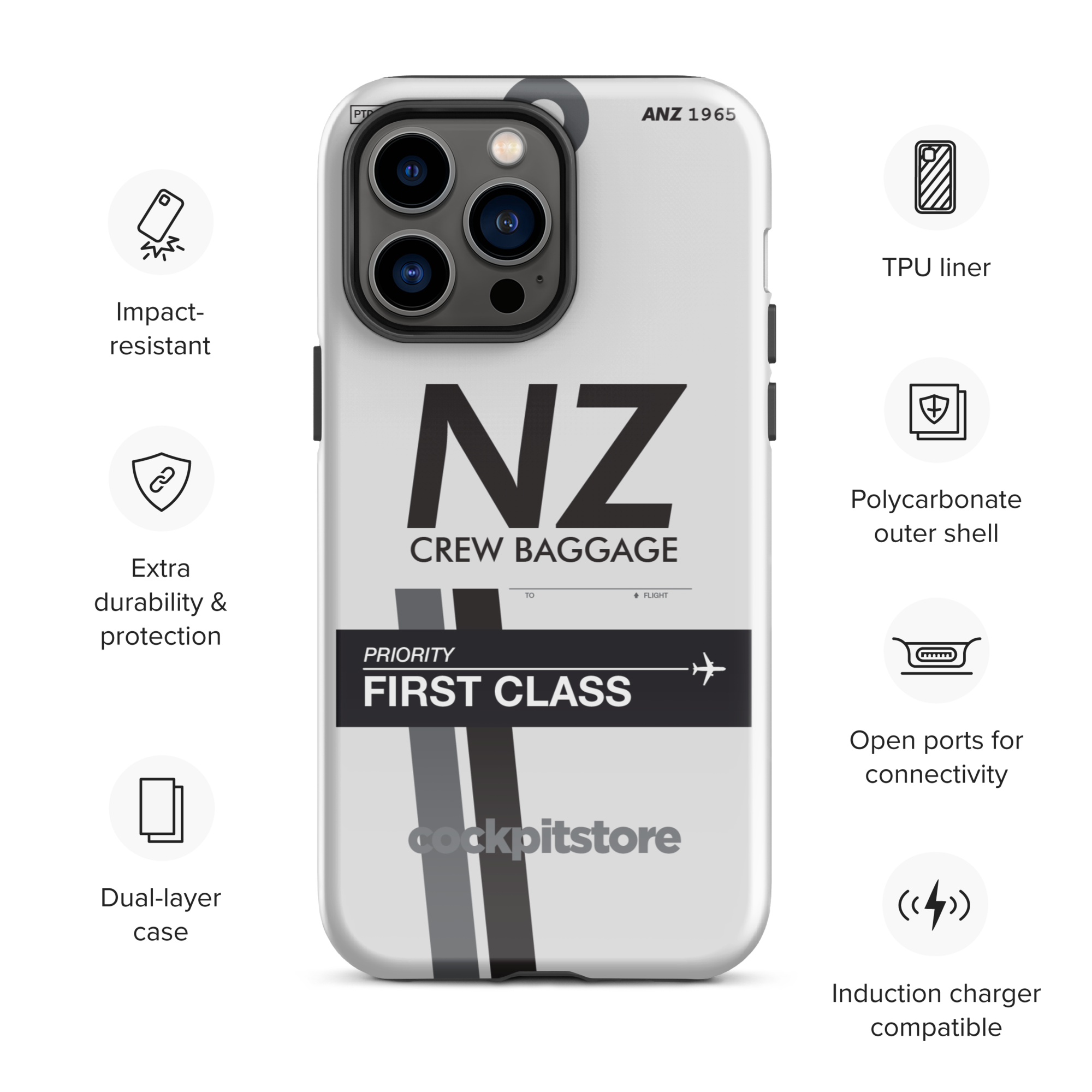 NZ iPhone Tough Case mit Flughafencode
