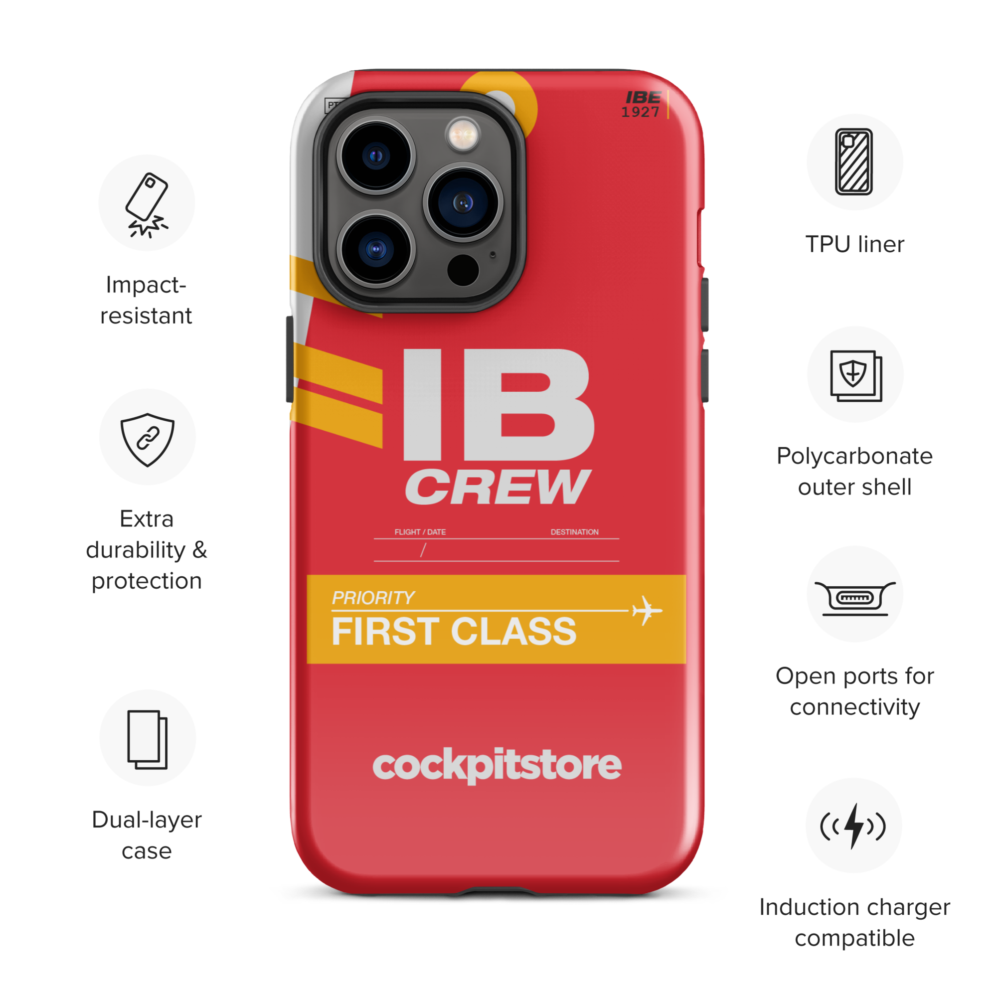 IB iPhone Tough Case mit Flughafencode