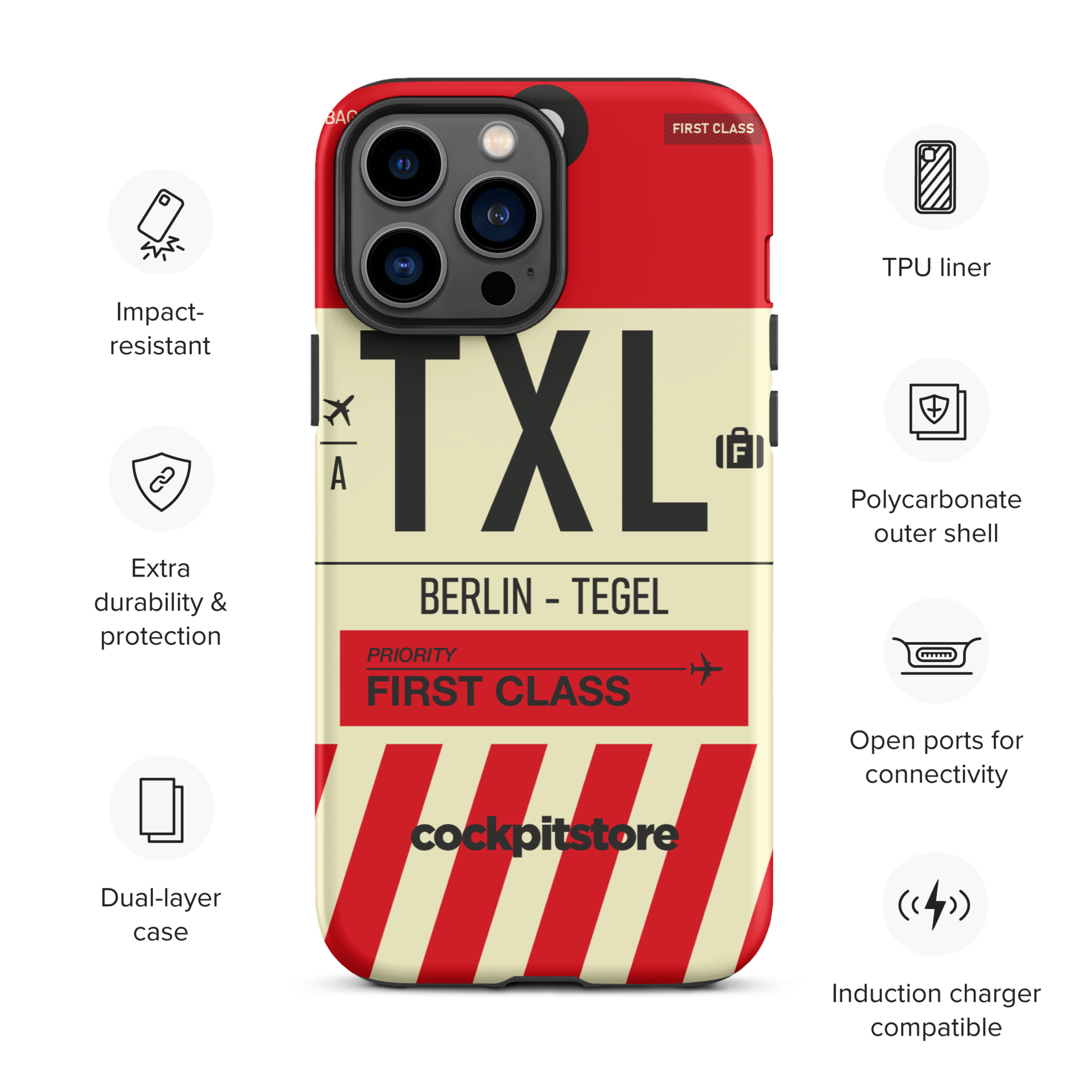 TXL - Tegel iPhone Tough Case mit Flughafencode