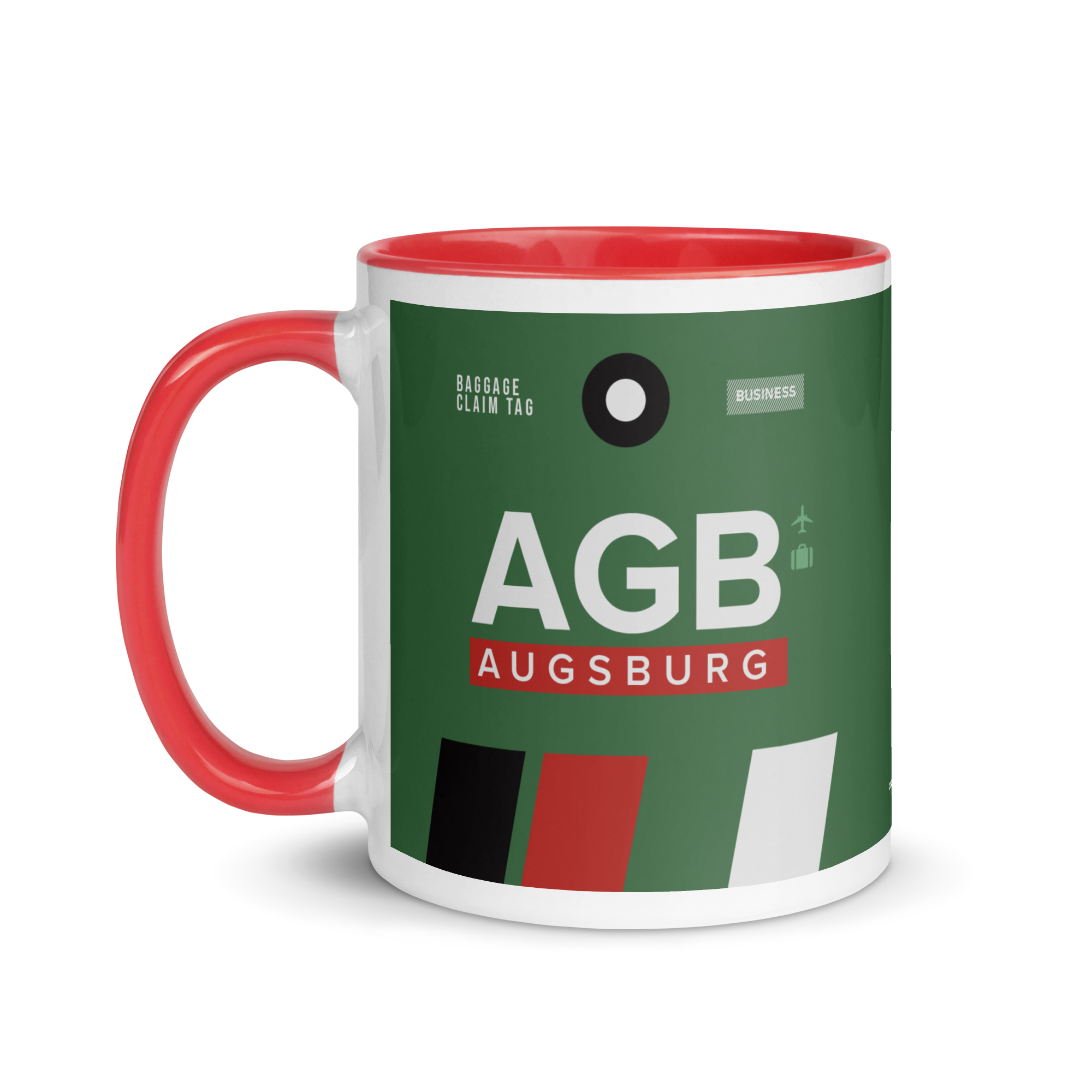 AGB - Augsburg Flughafencode Tasse mit farbiger Innenseite