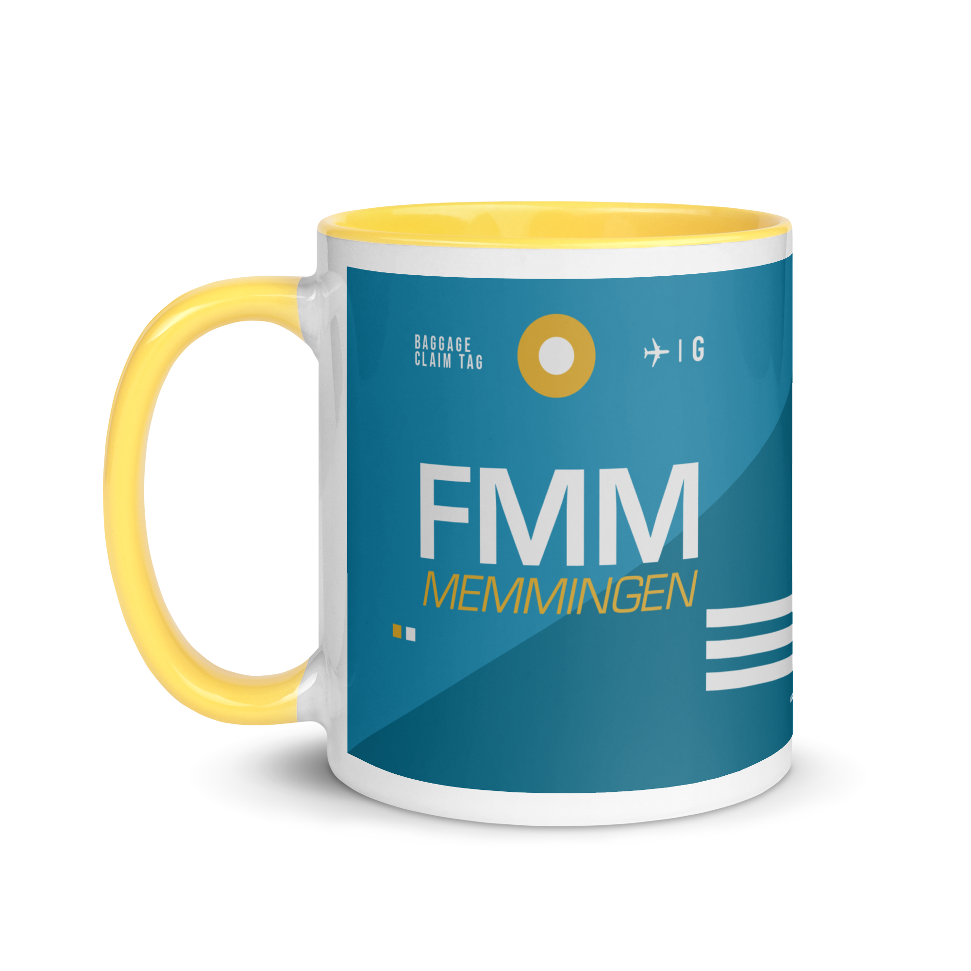 FMM - Memmingen Flughafencode Tasse mit farbiger Innenseite