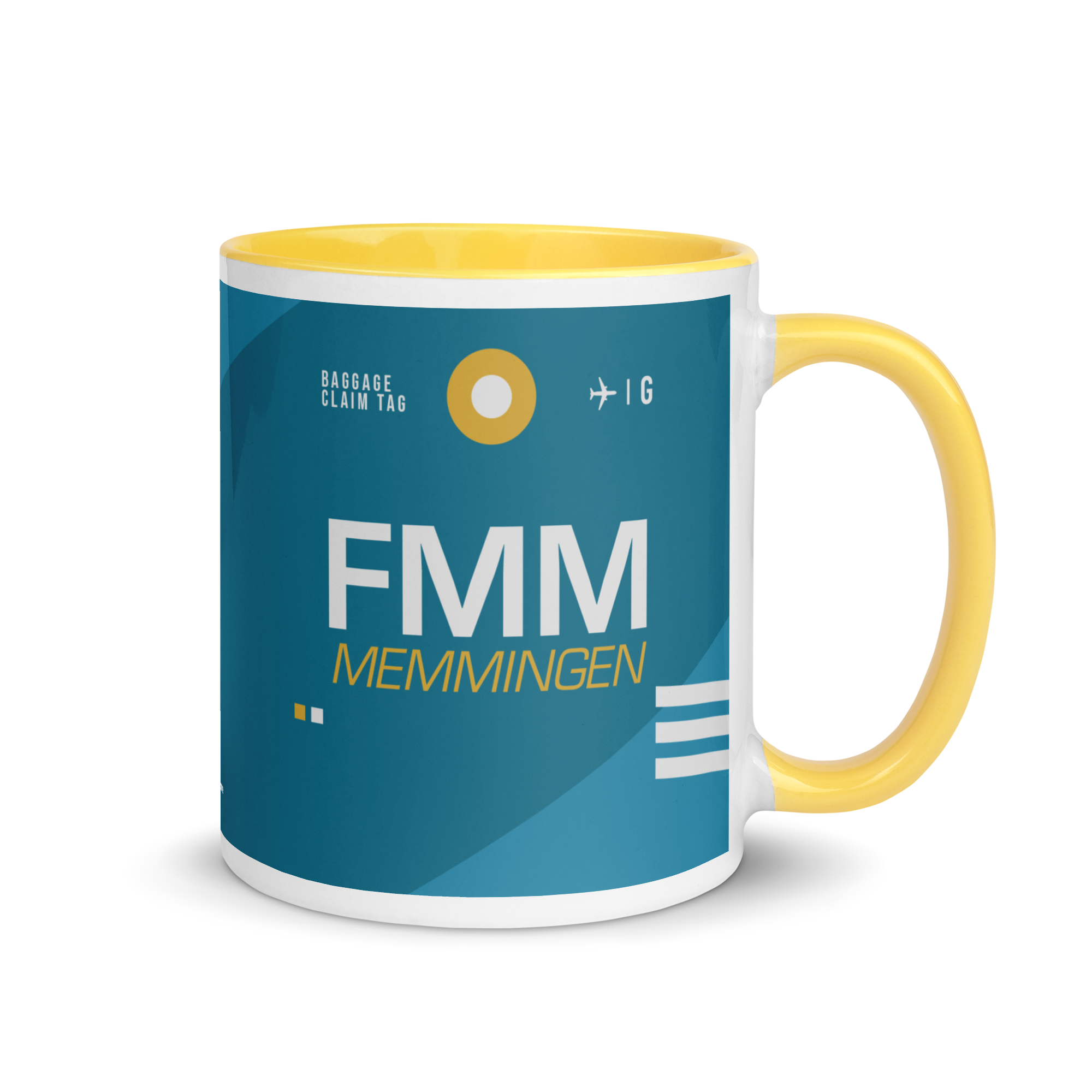 FMM - Memmingen Flughafencode Tasse mit farbiger Innenseite