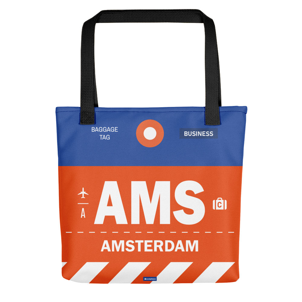 AMS - Amsterdam tote bag airport code