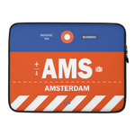 Lade das Bild in den Galerie-Viewer, AMS - Amsterdam Laptop Sleeve Tasche 13in und 15in mit Flughafencode
