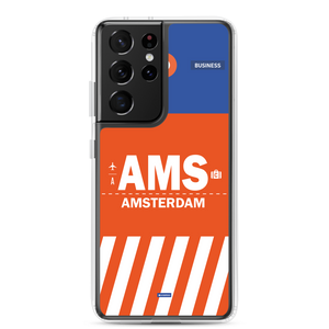 AMS - Amsterdam Samsung phone case with airport code