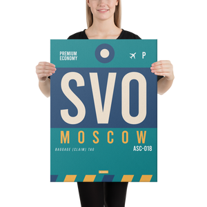 Leinwanddruck - SVO - Moscow Flughafen Code