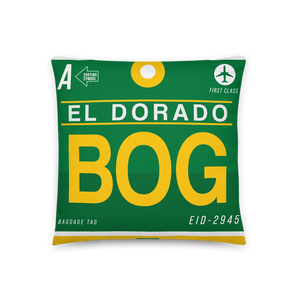 BOG - Flughafen Bogota Code Dekokissen 46 cm x 46 cm - personalisierbar