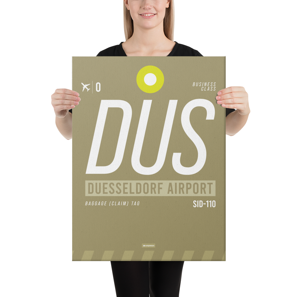Leinwanddruck - DUS - Düsseldorf Flughafen Code
