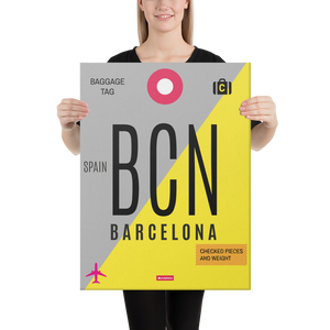 Leinwanddruck - BCN - Barcelona Flughafen Code