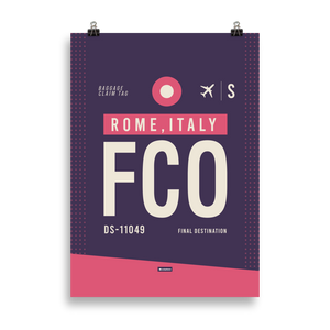 FCO - Rome Premium Poster