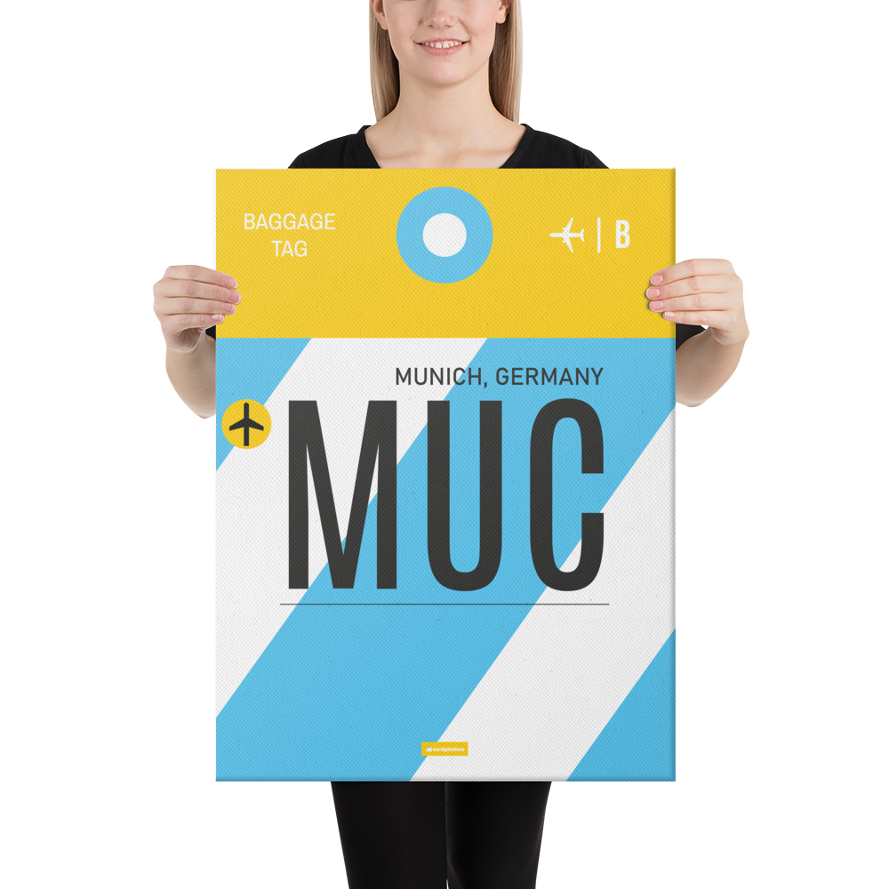 Canvas Print - MUC - Munich Airport Code