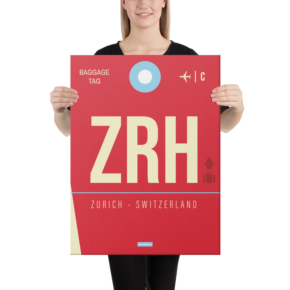 Leinwanddruck - ZRH - Zurich Flughafen Code