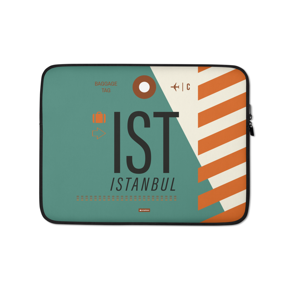 IST - Arnavutkoy Laptop Sleeve Bag 13in and 15in with airport code