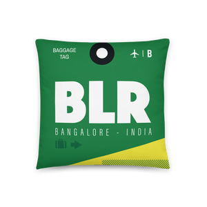 BLR - Flughafen Bangalore Code Dekokissen 46 cm x 46 cm - personalisierbar