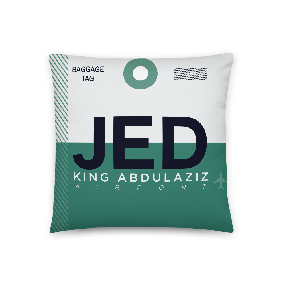 JED - Jeddah Airport Code Throw Pillow 46cm x 46cm - Customizable