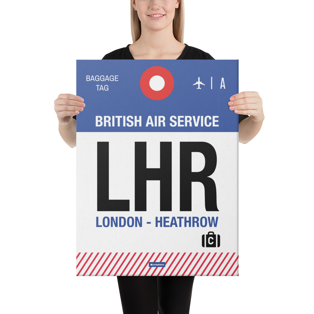 Lhr Postcode Canvas Print - LHR - London - Heathrow Airport Code – Cockpitstore