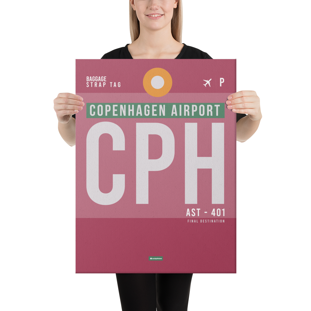 Leinwanddruck - CPH - Copenhagen Flughafen Code