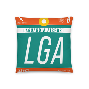 LGA - LaGuardia Airport Code Throw Pillow 46cm x 46cm - Customizable