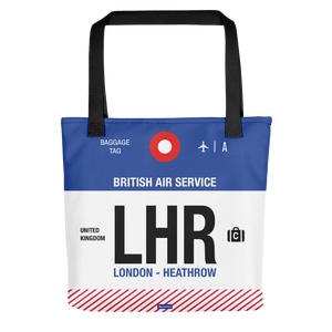 LHR - London - Heathrow tote bag airport code