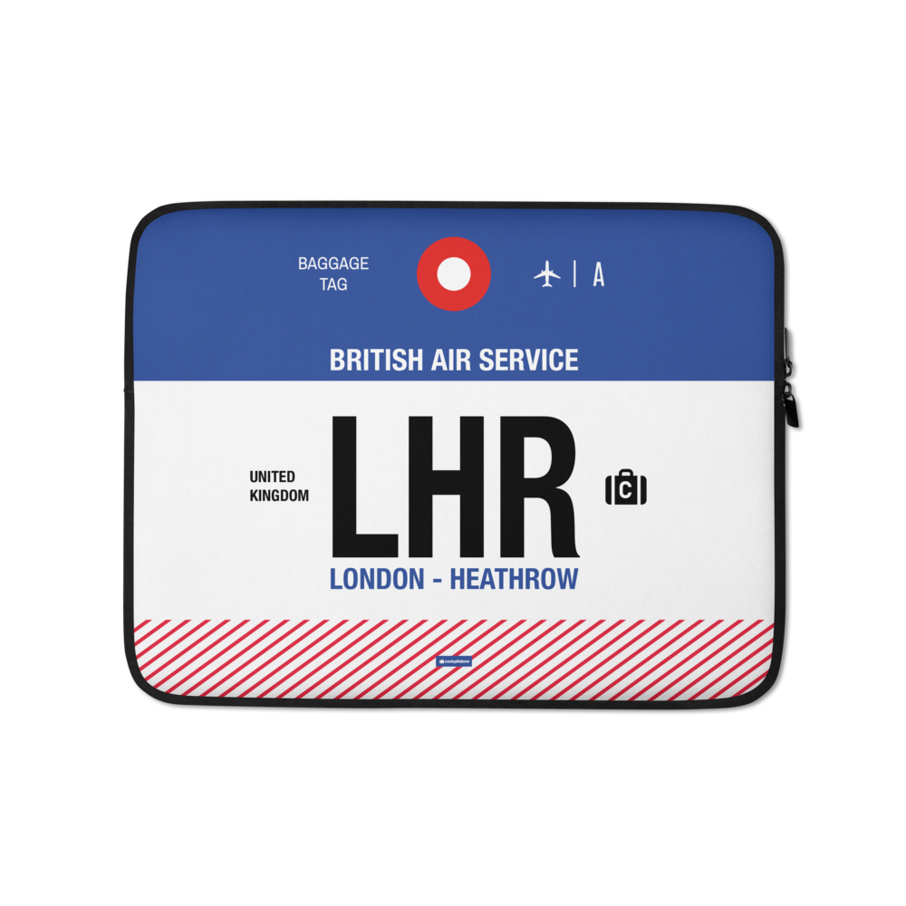 LHR - London - Heathrow Laptop Sleeve Tasche 13in und 15in mit Flughafencode