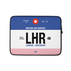 LHR - London - Heathrow Laptop Sleeve Tasche 13in und 15in mit Flughafencode