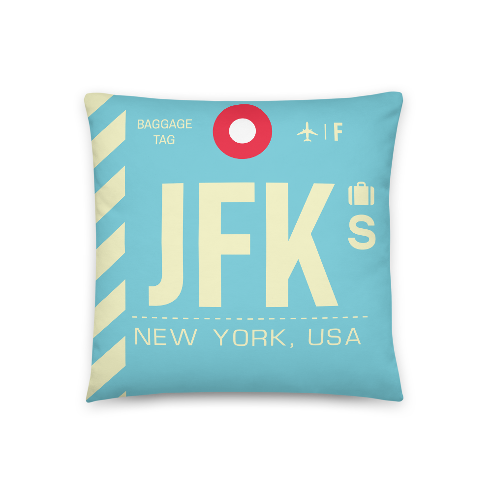 JFK - New York Airport Code Throw Pillow 46cm x 46cm - Customizable