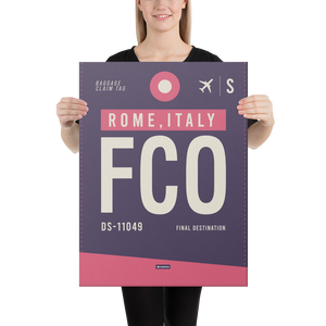 Leinwanddruck - FCO - Rome Flughafen Code
