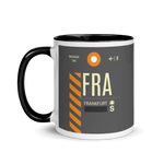 Load image into Gallery viewer, FRA - Frankfurt Airport Code mug with colored inside
