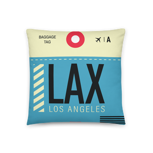 LAX - Los Angeles Airport Code Throw Pillow 46cm x 46cm - Customizable