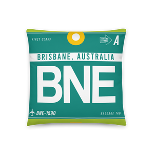 BNE - Brisbane Airport Code Throw Pillow 46cm x 46cm - Customizable