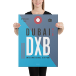 Load image into Gallery viewer, Canvas Print - DXB - Dubai Airport Code
