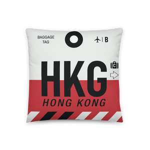 HKG - Hong Kong Airport Code Throw Pillow 46cm x 46cm - Customizable