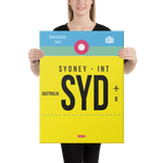 Load image into Gallery viewer, Canvas Print - SYD - Sydney Airport Code
