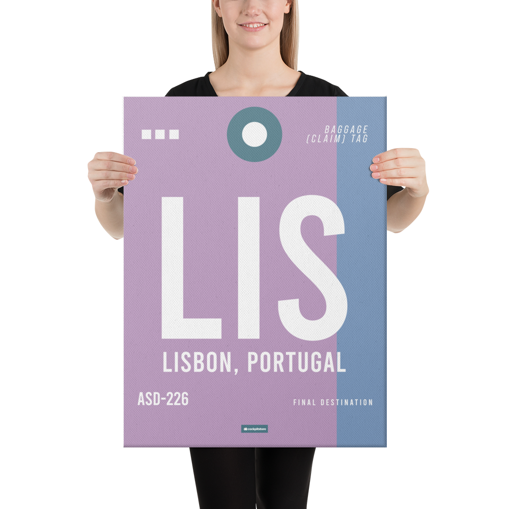 Leinwanddruck - LIS - Lisbon Flughafen Code
