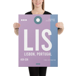 Lade das Bild in den Galerie-Viewer, Leinwanddruck - LIS - Lisbon Flughafen Code

