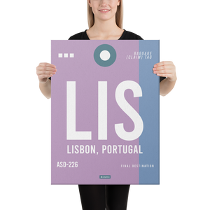 Canvas Print - LIS - Lisbon Airport Code