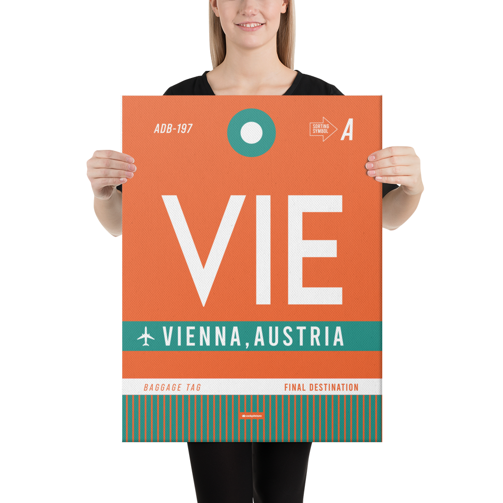 Canvas Print - VIE - Vienna Airport Code