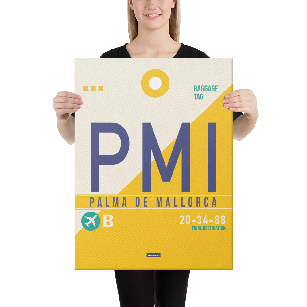 Canvas Print - PMI - Palma De Mallorca Airport Code