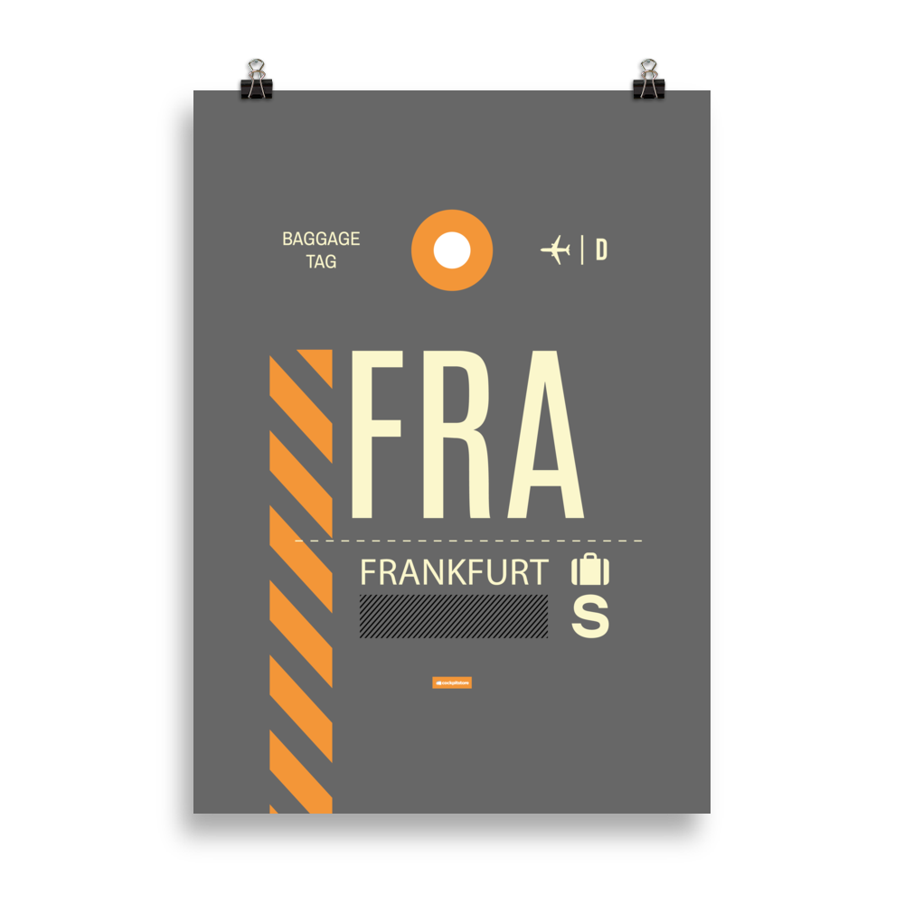 FRA - Frankfurt Premium Poster